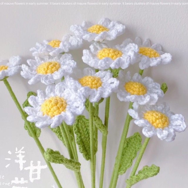 Hoa Cúc Daisy bằng len handmade nhiều màu Trang trí Tặng quà bạn gái, người thân, Lễ tình nhân, lễ tốt nghiệp 8/3, 20/11