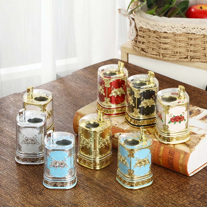 Hộp Đựng Tăm Xỉa Răng Dạng Nhấn Phong Cách Châu Âu Cổ Điển Sang Trọng