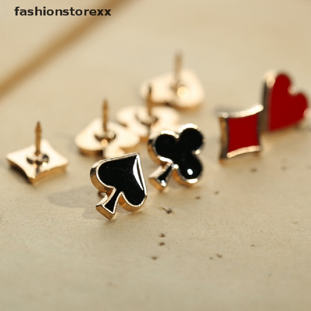 Bộ 4 Ghim Cài Áo Hình Lá Bài Poker Hoạt Hình Dễ Thương