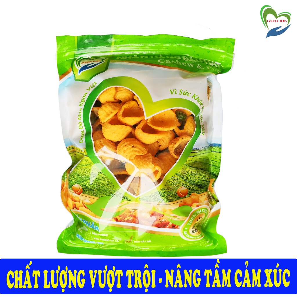 Combo 3 Túi Bánh Vỏ Sò &amp; Đậu Hà Lan 205GR Tâm Đức Thiện (3 Túi Zip x 205GR)