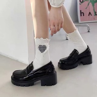 (XẢ KHO CẮT MẪU)  GIÀY LOAFERS CAO GÓT PHONG CÁCH RETRO