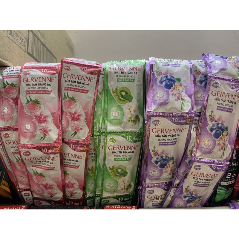 SỮA TẮM TRẮNG DA HƯƠNG NƯỚC HOA GERVENNE KIWI MỚI