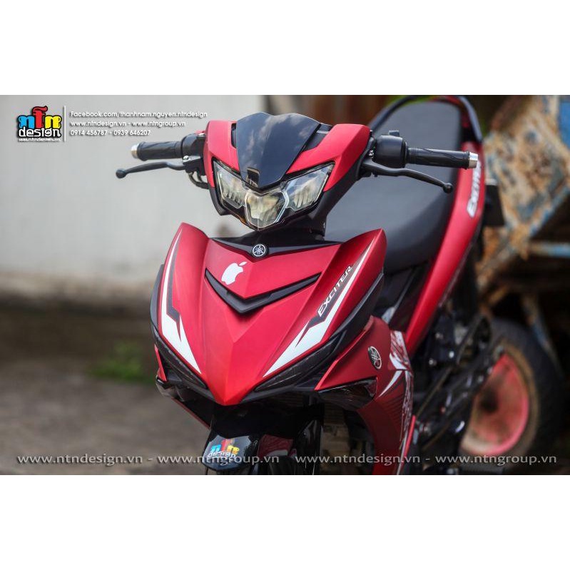 TEM RỜI mẫu chữ EX đen trắng cho Exciter 150 đỏ nhám - siêu hot 2022