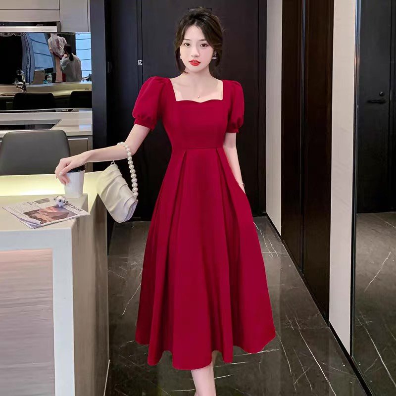 Đầm bigsize Nữ Tú Mỡ Đầm Bigsize Thiết Kế Kiểu Xòe Tôn Dáng Đầm trơn Jena Đi làm dạo phố Đủ size 45-85kg DA0133