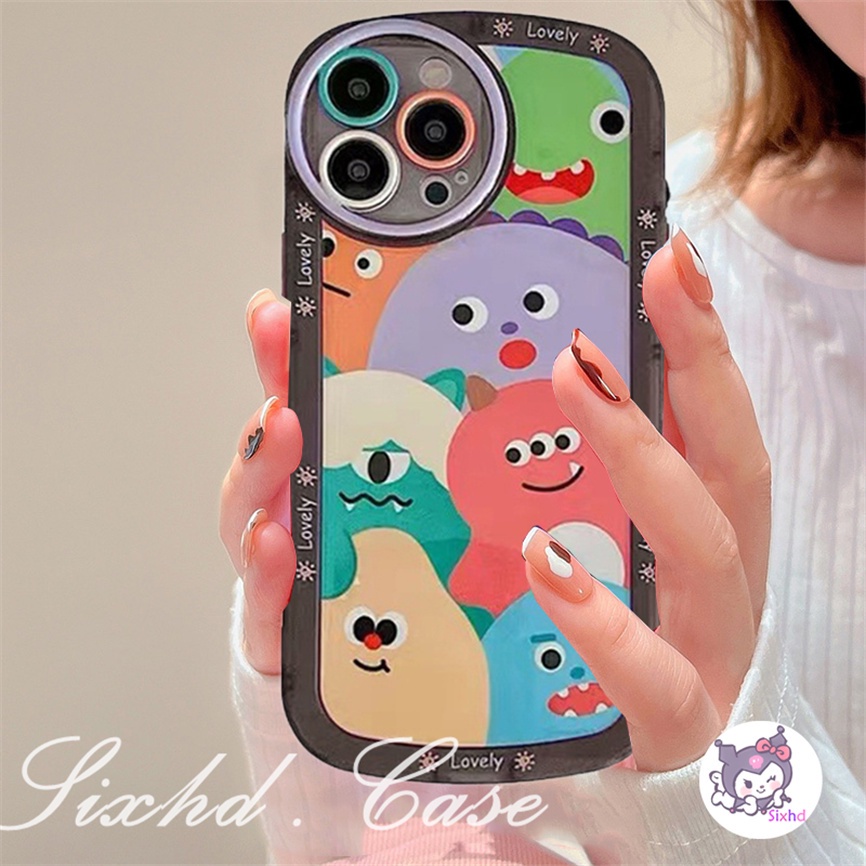 Compatible With Samsung A14 A13 A23 A04s A12 A33 A53 A03s A22 A32 A50 A50s A30s A34 A54 A11 A52 A51 A71 A72 A30 A20 A10 A03 A02s M02s M11 A73 sixhd Ốp Điện Thoại Mềm Chống Sốc Họa Tiết Quái Vật Hoạt Hình Cho