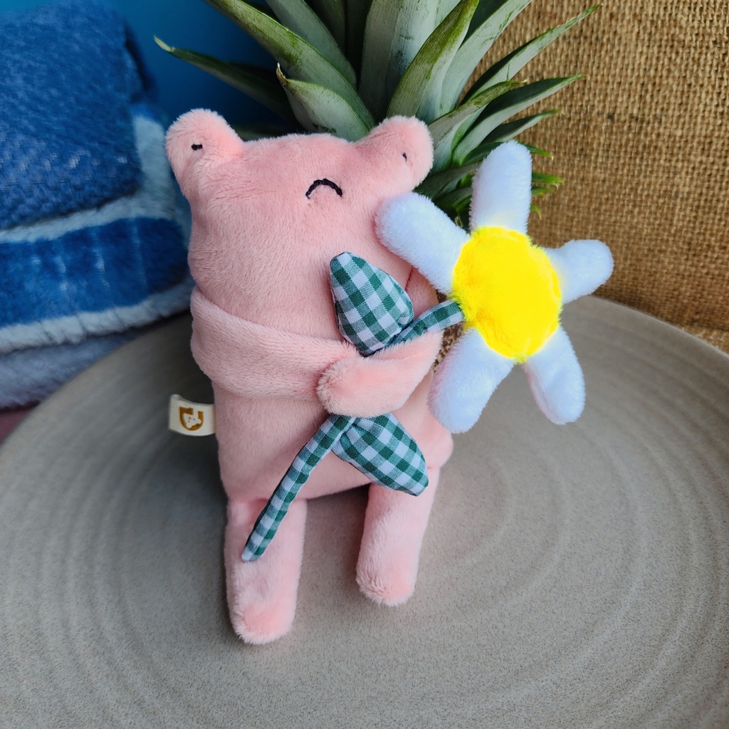 Móc Khoá Ếch Quạo Quọ Hông Dui Dẻ - Gấu bông đình may 20cm