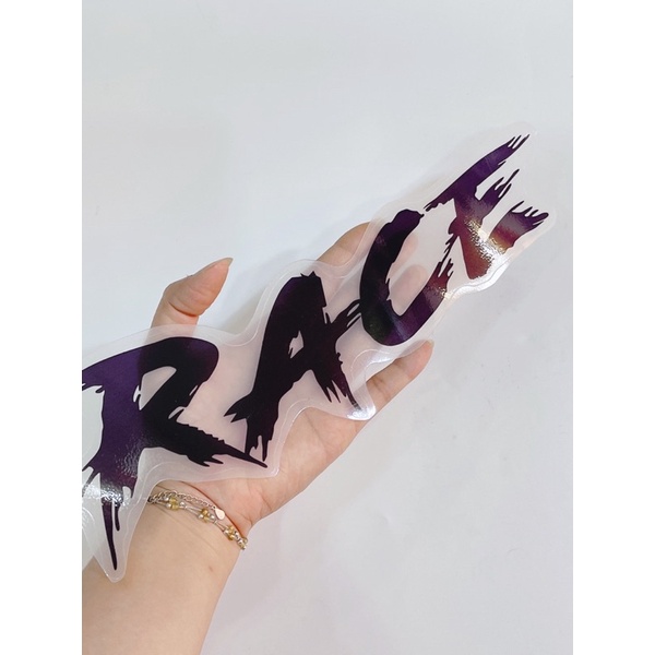 Tem dán chữ Race race-2k trong suốt siêu đẹp, có sẵn keo mặt sau dán trang trí xe máy, oto…