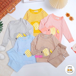 Đồ bộ dài tay bé trai bé gái Minkymom thun lạnh size 8-18kg
