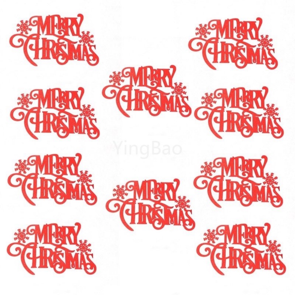 Set 10 Que Cắm Trang Trí Bánh Phong Cách Giáng Sinh