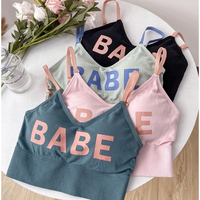 Áo BRA Cotton hai dây dáng ngắn khoẻ khoắn năng động nhiều màu đẹp BRA05