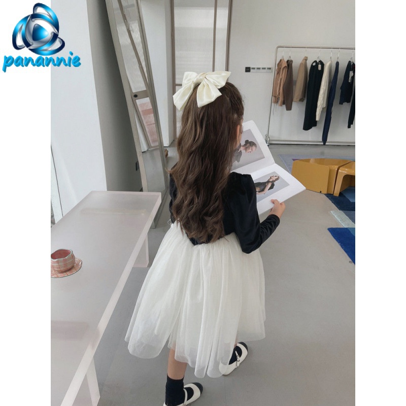 Đầm Công Chúa Dáng Chữ A Tay Dài Phong Cách Hepburn Thời Trang Cao Cấp Cho Bé Gái