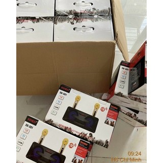 Loa karaoke Bluetooth SD-301 ( 2 mic không dây, khay để điện thoại)