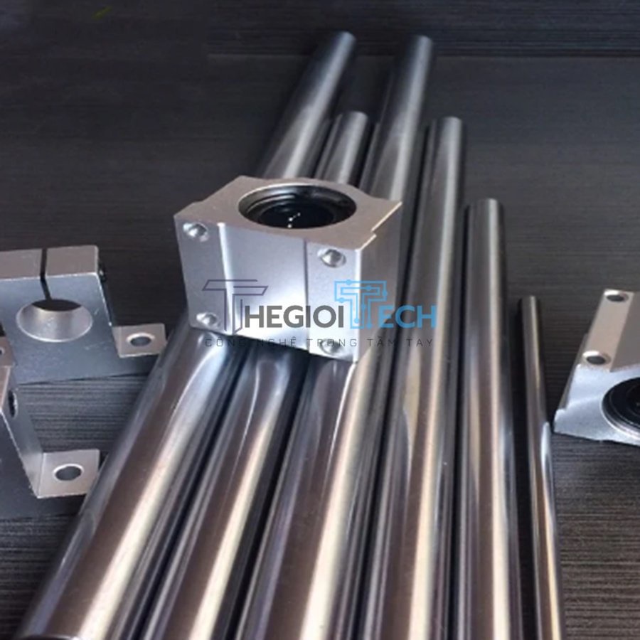 Combo Ray Trượt tròn phi 20 ( ray 500mm + 2 con trượt SCS20 )