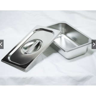 Khay topping, khay đựng thạch 1/4 inox 304 sâu lòng 26,5 x 16,5cm chính hãng donacook