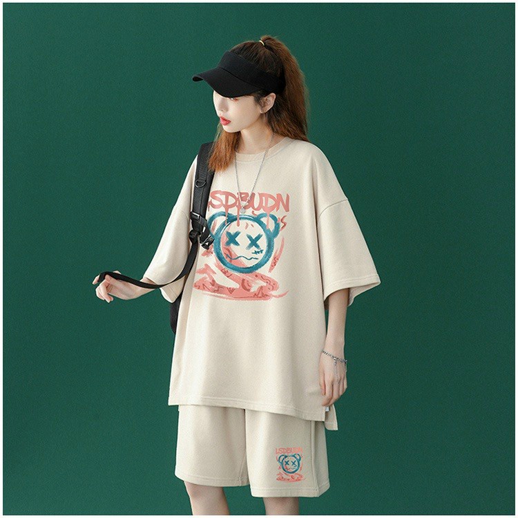 (FreeShip) Sét bộ đùi from rộng,bộ cotton tay lỡ in hình cưng xĩu,chất cotton dày mịn co giãn 4 chiều thoáng mát