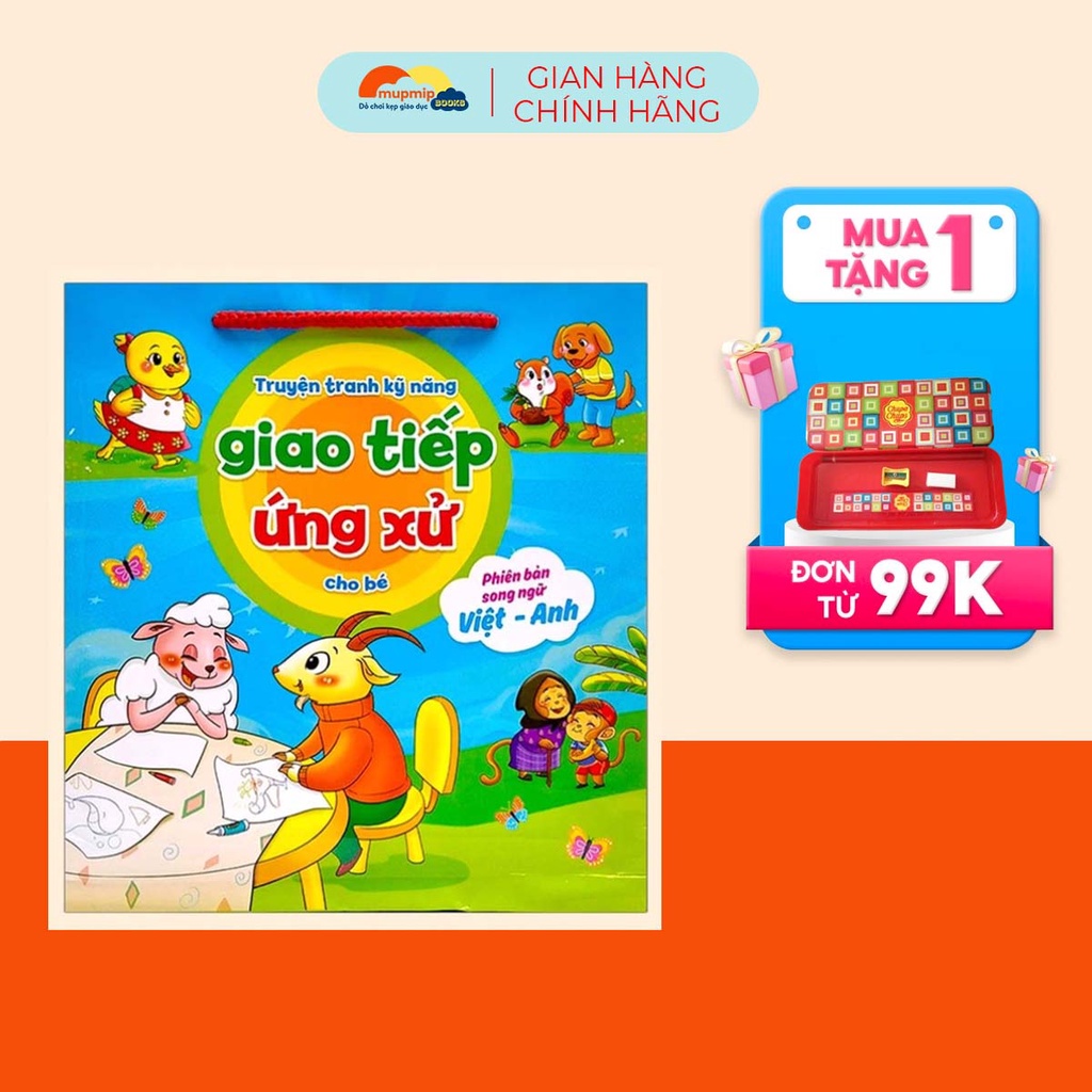 Truyện tranh - Bộ 10 quyển kỹ năng giao tiếp ứng xử cho bé song ngữ Anh Việt