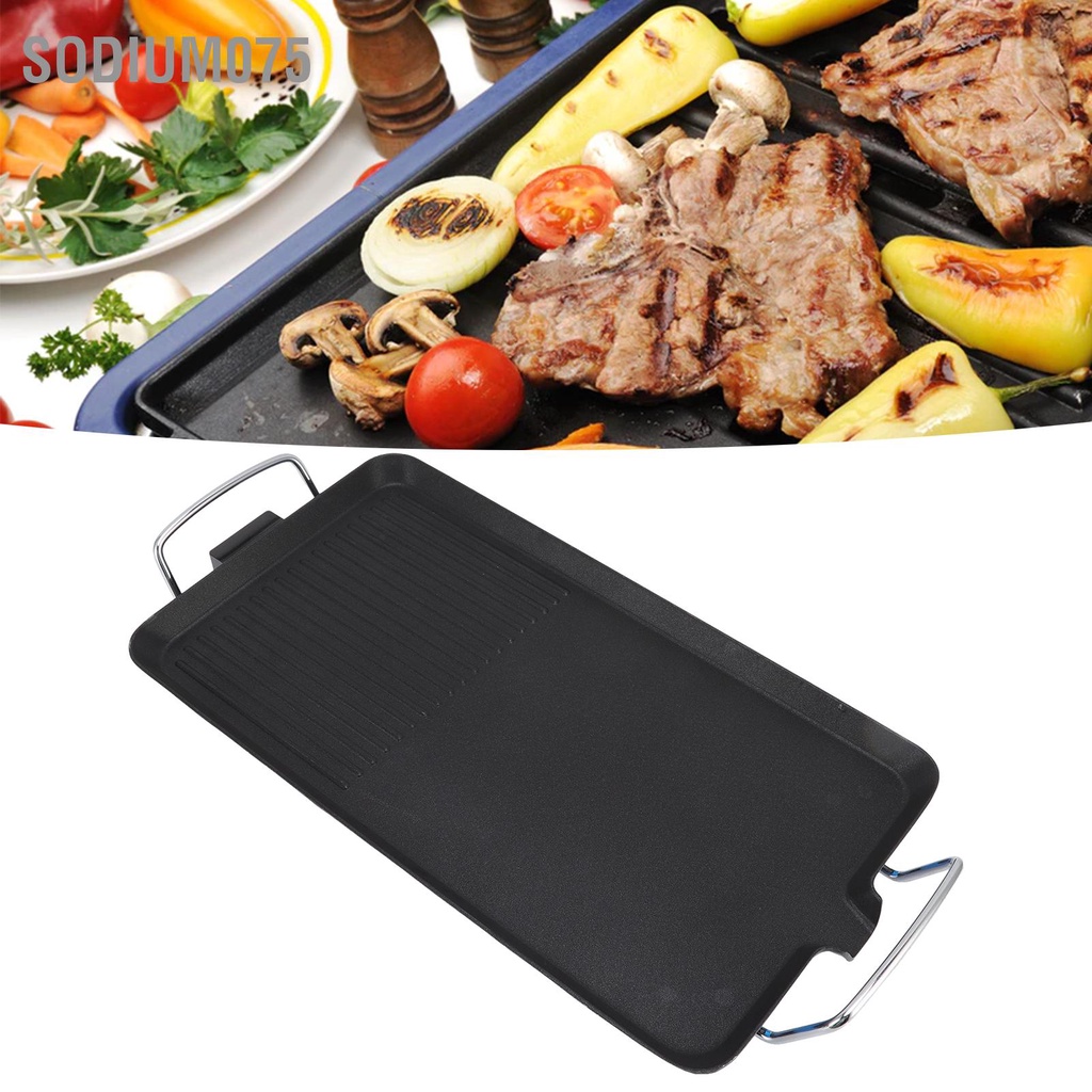 Có thể bán buôn Vỉ Nướng Điện Không Khói Ngăn Dính Trong Nhà Đa Chức Năng Có Tay Cầm Cho Gia Đình Hoa Kỳ Cắm 110V Sodium075 Hàng giao ngay