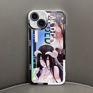 Ốp lưng iphone samsung xiaomi oppo cạnh vuông JMCase Albedo Hologram Anime Manga Overlord