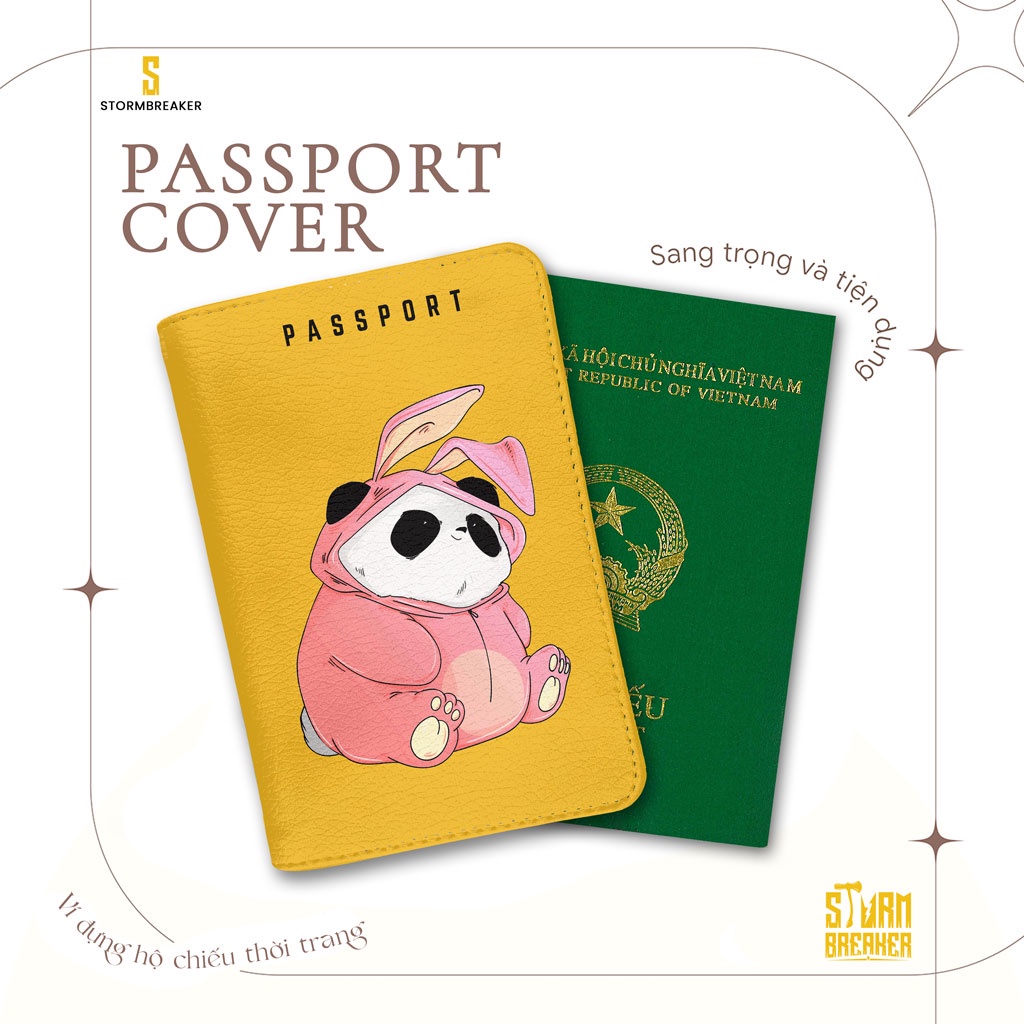 Bao Da Hộ Chiếu / Passport Du Lịch Nam - Nữ ( in tên cá nhân ) Panda Cute - PP081 STORMBREAKER