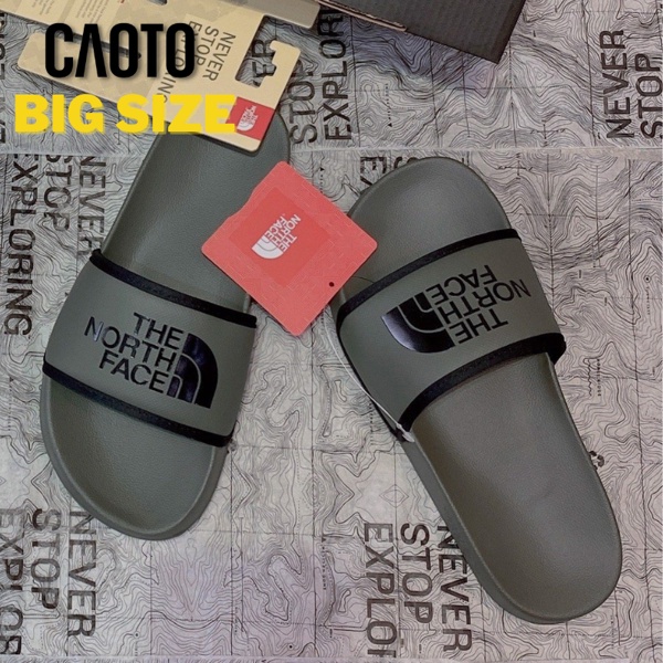 Dép Nam The North Face Đế Mềm Màu Xám Big Size - Dép Big Size Nam 45 46 47 48
