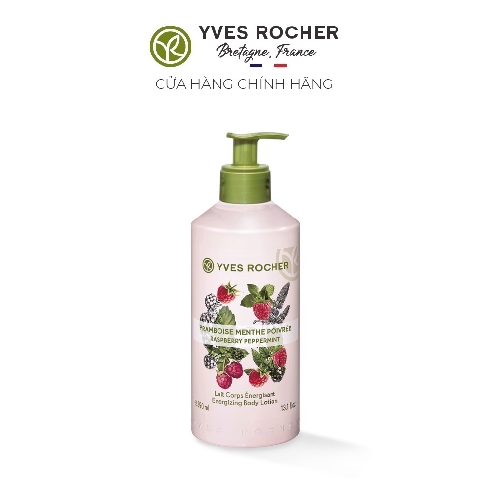 Sữa Dưỡng Thể Yves Rocher Raspberry Pepermint Energizing Body Lotion 390ml