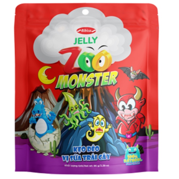 Kẹo Dẻo Zoo Monster Bibica 96g