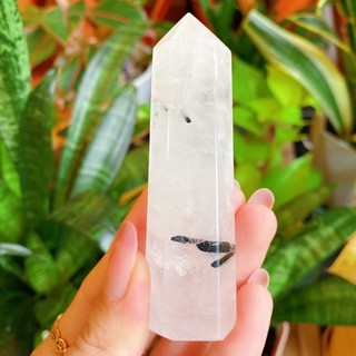 Trụ đá Black Tourmaline Quartz