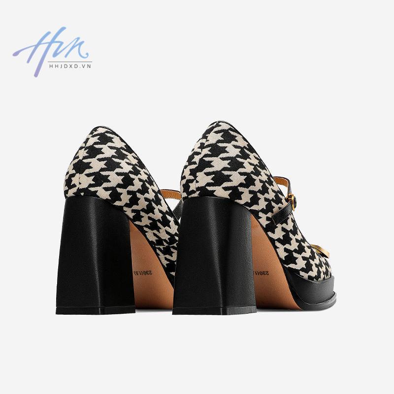 Giày cao gót mũi vuông cho nữ phong cách thời trang thu 2022