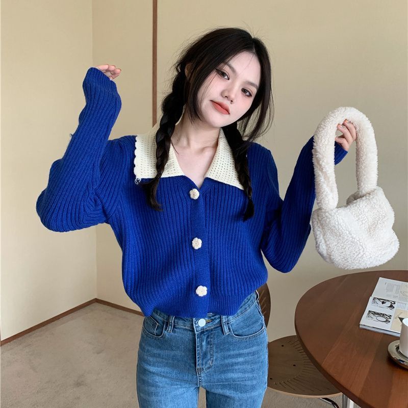 Áo Sweater Dệt Kim Tay Dài Phong Cách Hàn Quốc Thời Trang Mùa Thu Cho Nữ