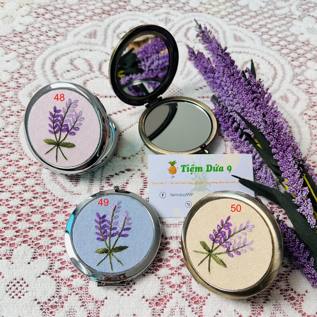 Gương Thêu Tay Handmade Cao Cấp