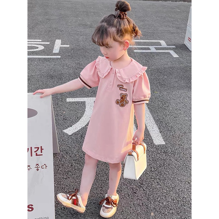 SALE VÁY POLO CỔ BÈO BÉ GÁI XINH XẮN SIZE 10-30KG