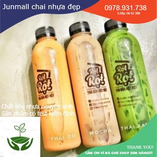Chai nhựa 330ml, chai nhựa tròn đựng trà sữa