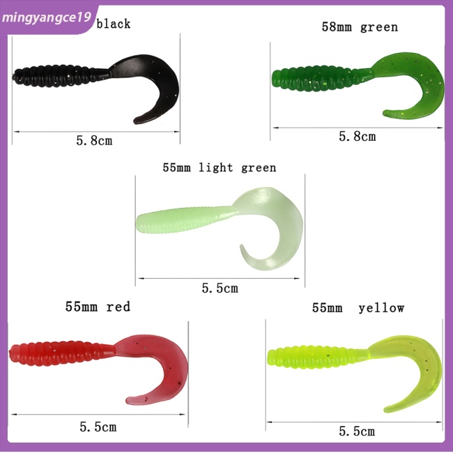 Mồi Giun Giả Câu Cá 5 Màu 5.5cm ~ 7cm