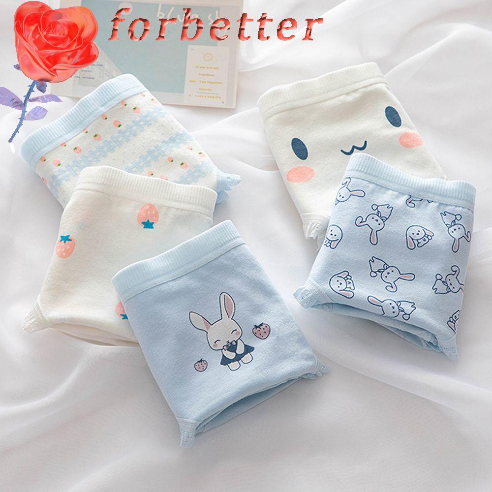 Quần lót cotton mềm mại lưng cao vừa phối bèo nhún họa tiết hoạt hình đáng yêu dành cho nữ