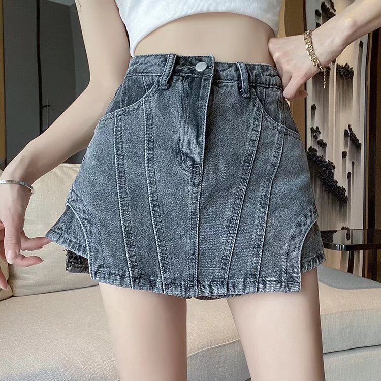 Quần giả váy kaki cạp cao dành cho nữ, quần đùi giả váy siêu dễ phối đồ - QO023