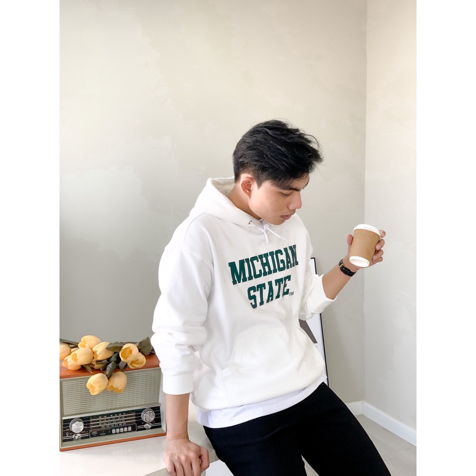Áo HOODIE MICHIGAN nam nữ unisex form rộng Hàn Quốc, áo nỉ cotton dày ấm áo hoodie sweater Ryan