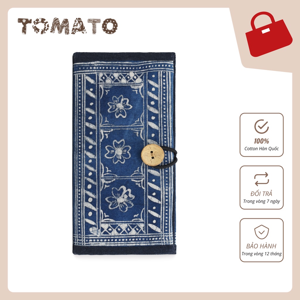 Ví dài cầm tay họa tiết thổ cẩm LEIDY HEMP - TOMATO HANDMADE