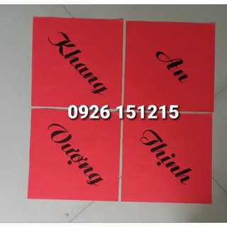 Chữ dán mẹt tre trang trí Tết