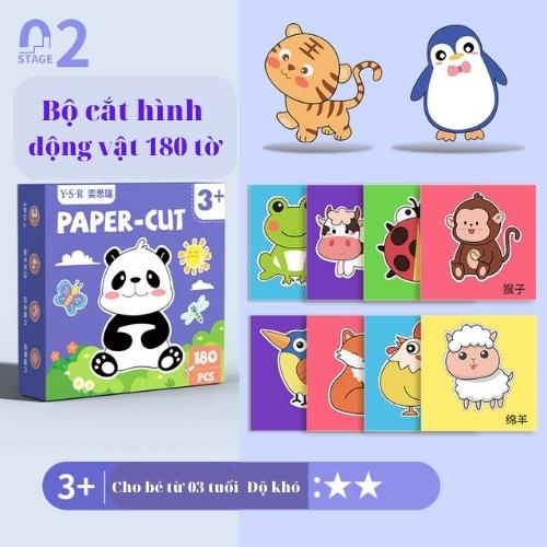 Đồ chơi cắt giấy thủ công tạo hình cho bé