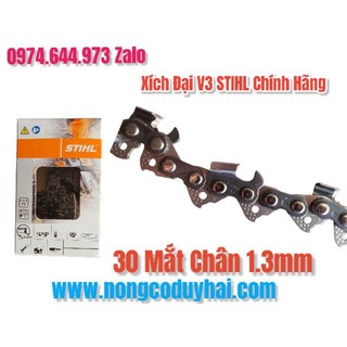Xích cưa stihl 30 mắt sên dùng lam 5 tất chính hãng chân 1.3mm thường gọi v3 đại 72