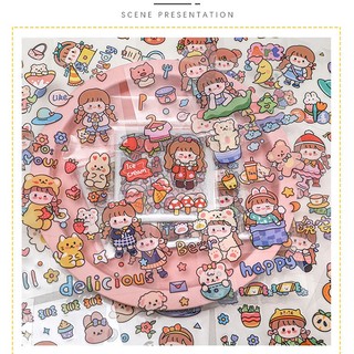 Set 25 tấm sticker dán trang trí không trùng hình màu sắc dễ thương, bắt mắt, hình ảnh kute