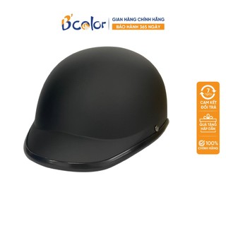 Mũ Bảo Hiểm B'color Lưỡi Trai Liền Loại Nửa Đầu Thời Trang An Toàn Chính Hãng