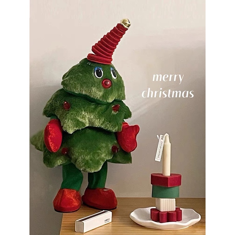 Cây Thông Nhảy Múa Vui Nhộn, Có Đèn và Âm Thanh, Đồ chơi Giáng Sinh dành cho bé