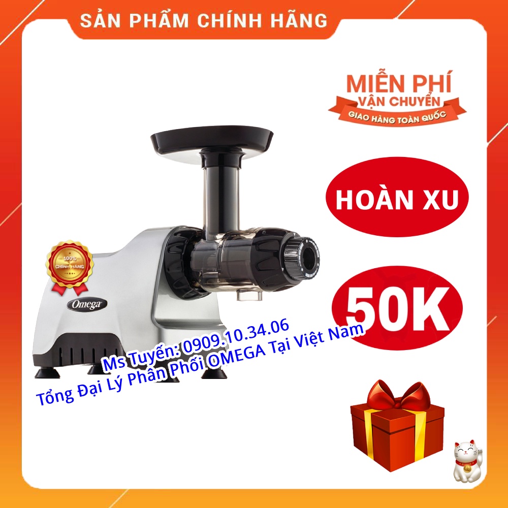 Máy Ép Chậm Trục Ngang Omega CNC82 - Ép Trái Cây Hoa Quả Và Rau, Siêu Kiệt Bã, Dễ Vệ Sinh (omega cnc-82, omega cnc 82)