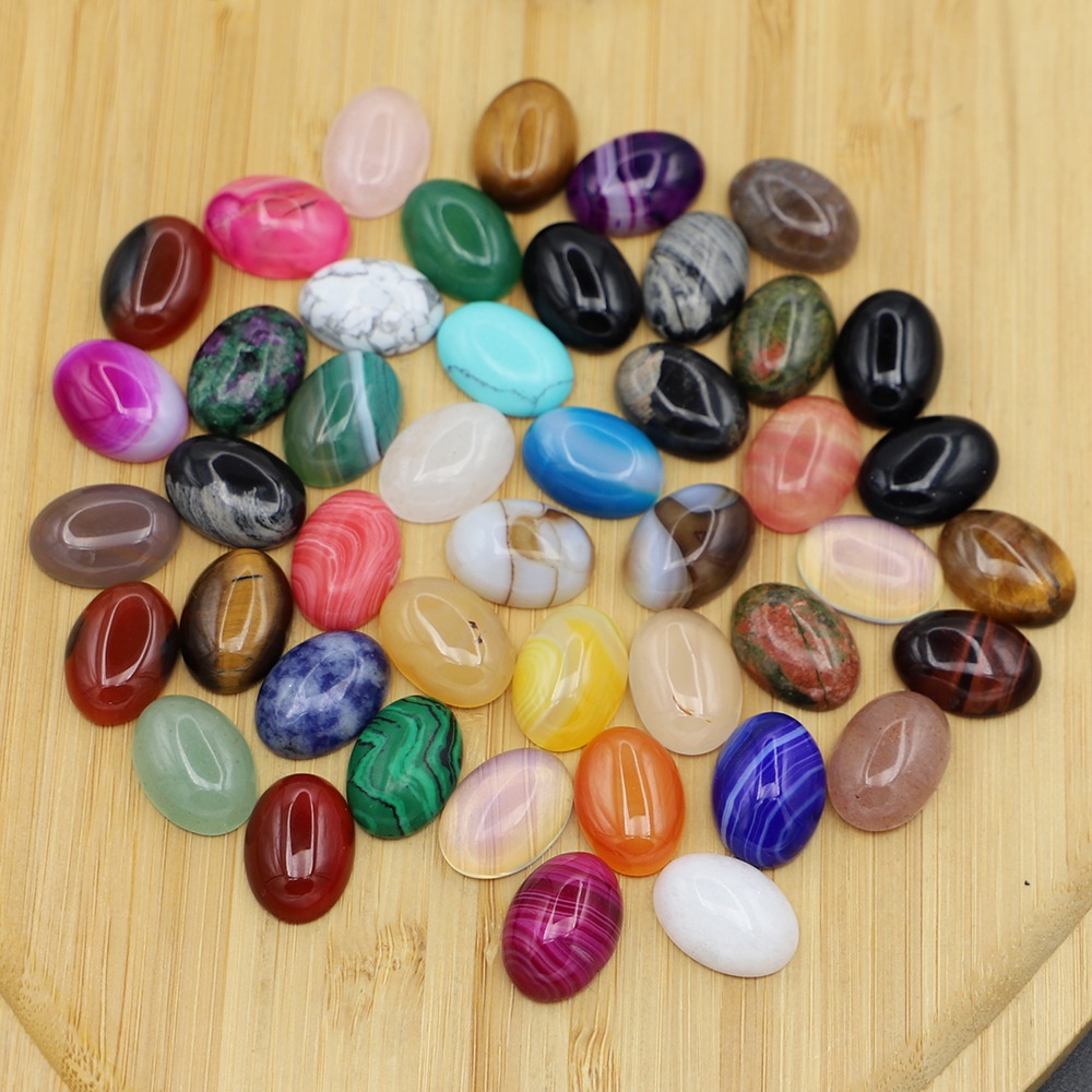 Quả Trứng Đá Fluorite Tự Nhiên Hình Oval Màu Ngọc Lam Cho Nam Và Nữ
