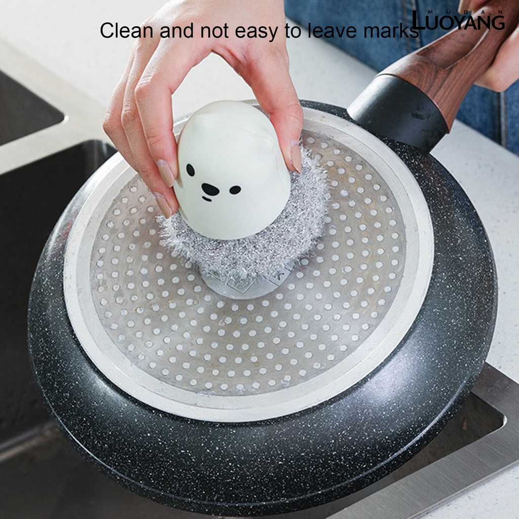 Miếng Rửa Chén Bằng PP Có Thể Tái Sử Dụng Thiết Kế Hình Tai Gấu Dễ Thương