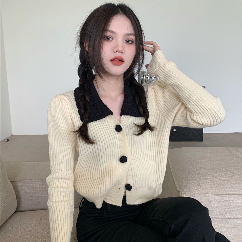 Áo Sweater Dệt Kim Tay Dài Phong Cách Hàn Quốc Thời Trang Mùa Thu Cho Nữ
