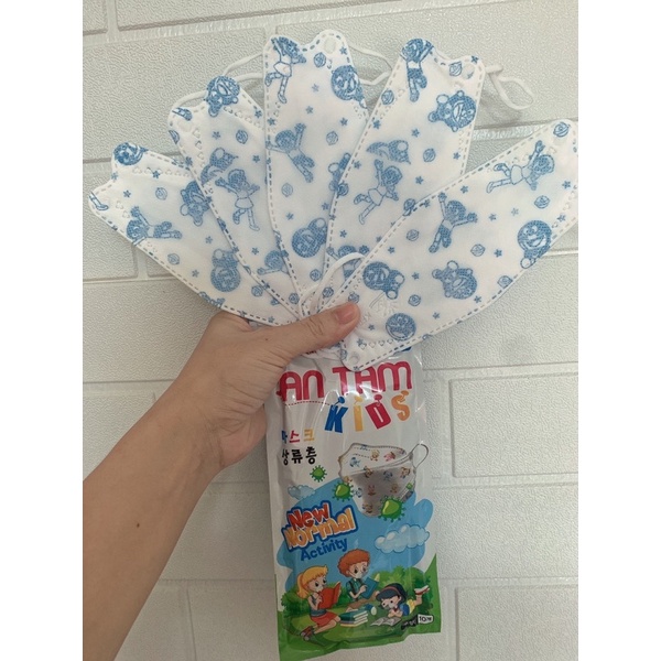Thùng 600 cái Khẩu trang Trẻ Em KF94 Hoàng Dũng _ An Tâm _ Thịnh Phát Size 4-10 tuổi - Khẩu Trang 4D cho bé