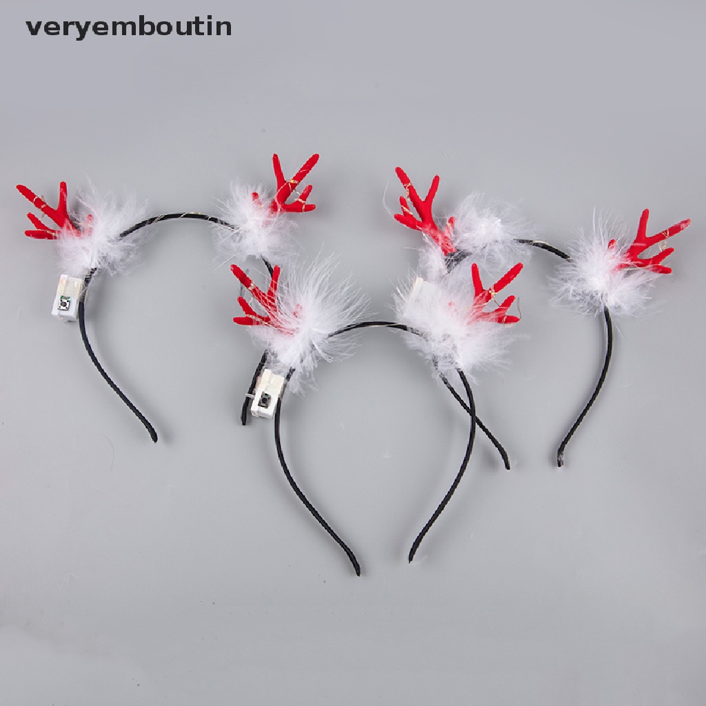Băng Đô Cài Tóc Hình Sừng Hươu Có Đèn LED Phát Sáng Độc Đáo