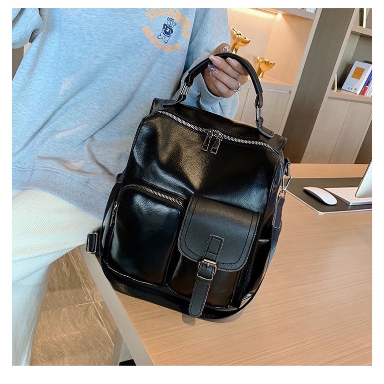 BALO THỜI TRANG NỮ VINTAGE DA PU ULZZANG BALO VUÔNG HỌC SINH BLN49H015